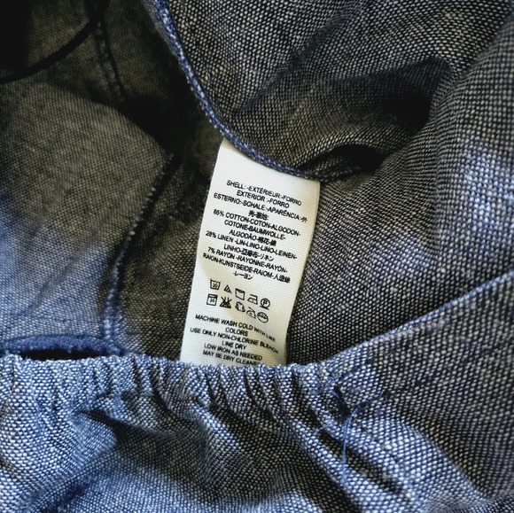 Free People Women’s Jumpsuit Rumi Blue Off The Shoulder Pleated Wide Leg Size 12 - Picture 12 of 12